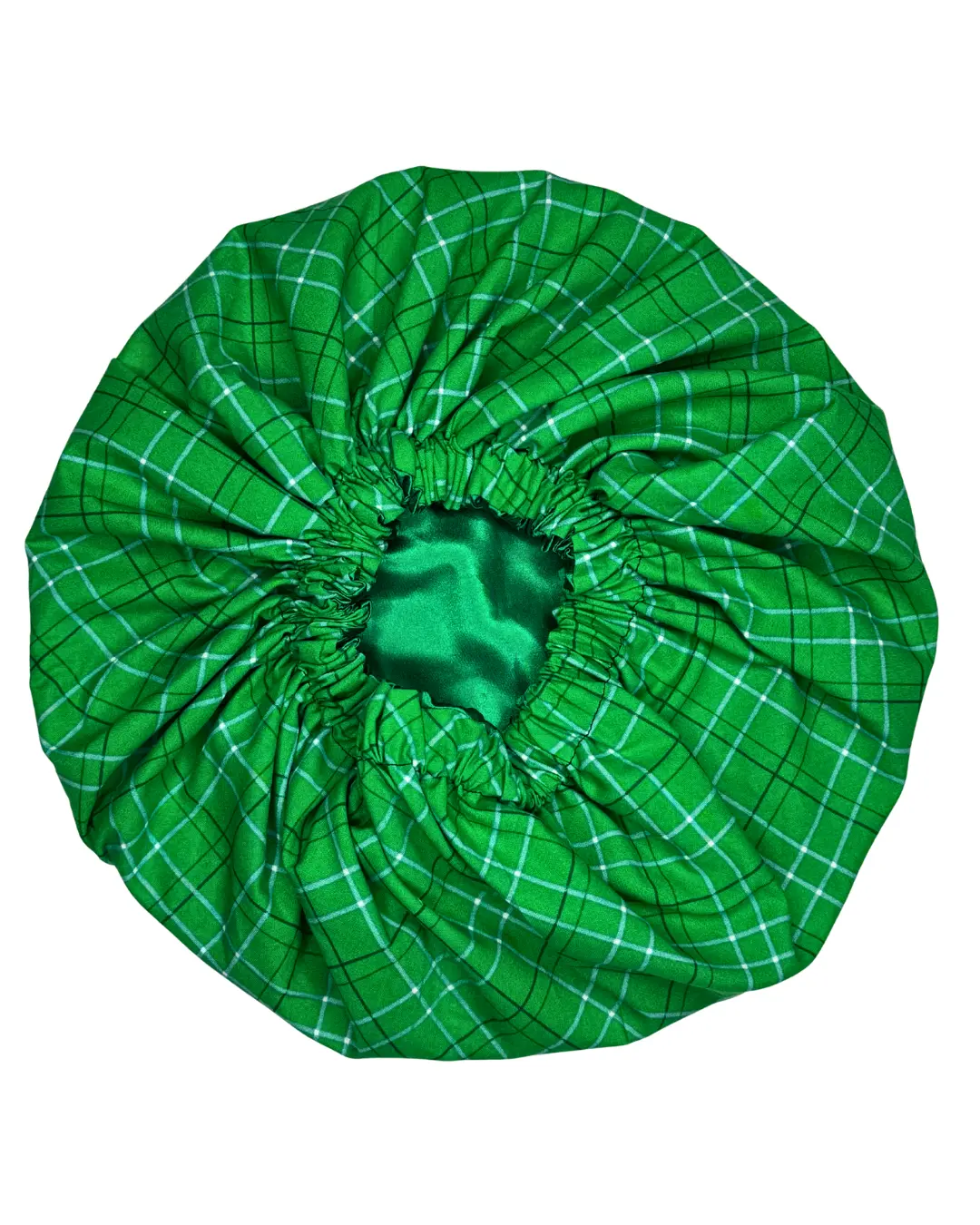 Green Plaid Bonnet