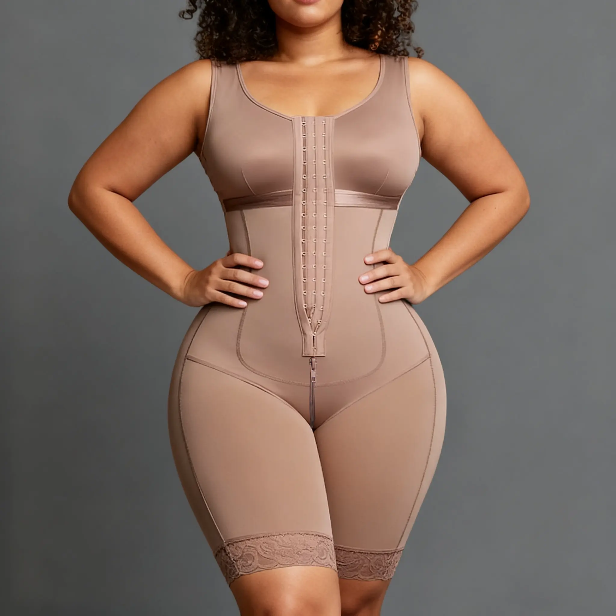 1 Count Women's Regular Fit CompressionFabric Shapewear Romper, Fajas, Butt Lifting &Tummy Control Romper, Colombian Shapewear,Full Shapewear, High Waisted Shapewear, Suitablefor Daily Wear, Highwaist Girdle Womenswear