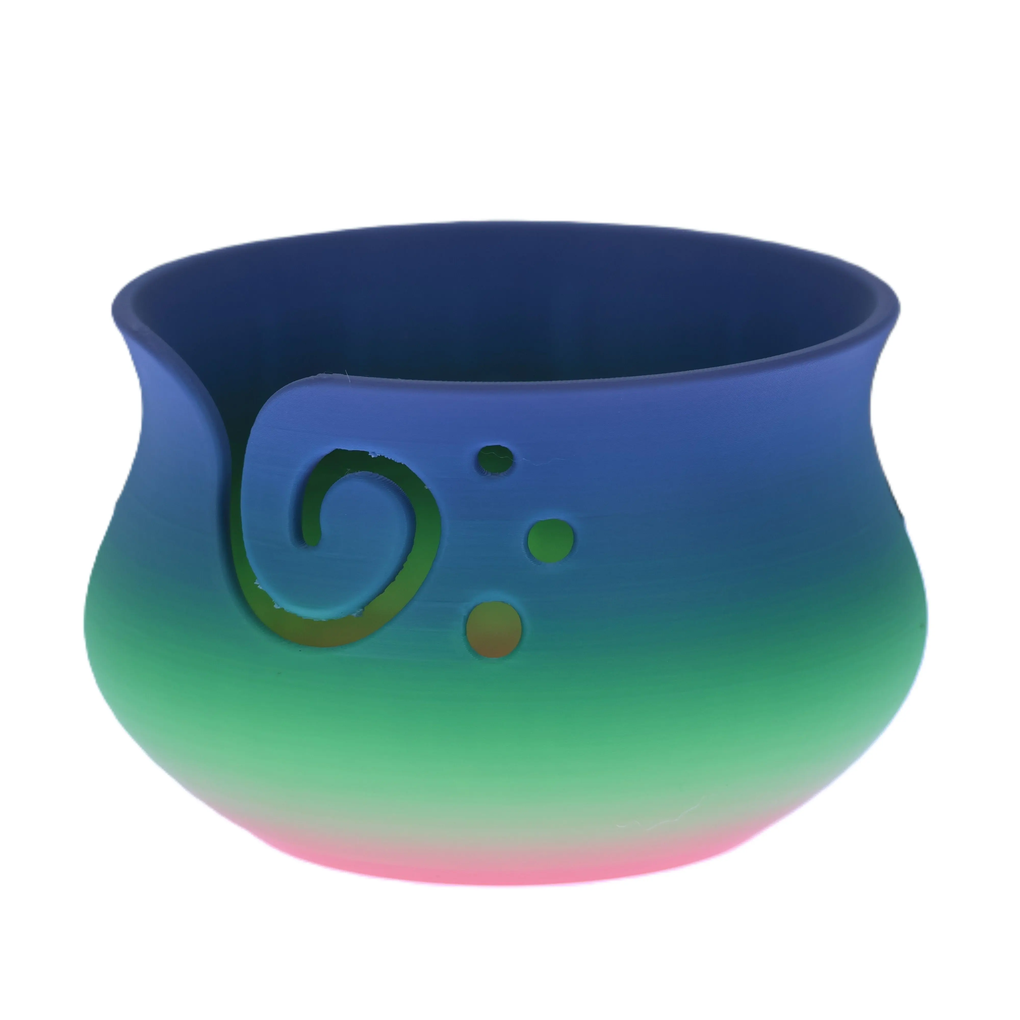 Yarn Bowl - Tangle-Free Knitting & Crochet Organizer in Various Colors - Small, Design for Crafters with Colorful Gradient Finish