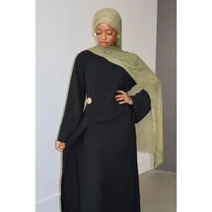 Zahara Gold Accent Ruched Dress