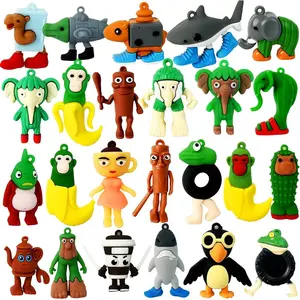 24Pcs Italian Brainrot Action Figures – Funny Meme Shark & Animal Toys, Squishy Material Keychain Decorations, Unique Gifts for Fans, Office Room & Car Accessories Diy