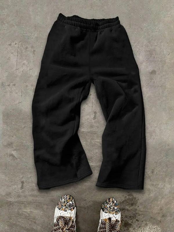 Striped Sporty Sweatpants with Side Bars & the Star Logo, Drawstring Waist, Loose Fit, Skin-Friendly Fabric for Daily Wear, Athleisure Style Pants