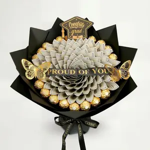 2026 Graduation Gift - DIY Money Bouquet for Him or Her - Suitable for Middle School, High School, College - Customized Money Gift for 2026 Graduates, Personalized Gift Idea, Suitable for Women, Daughters, Sons