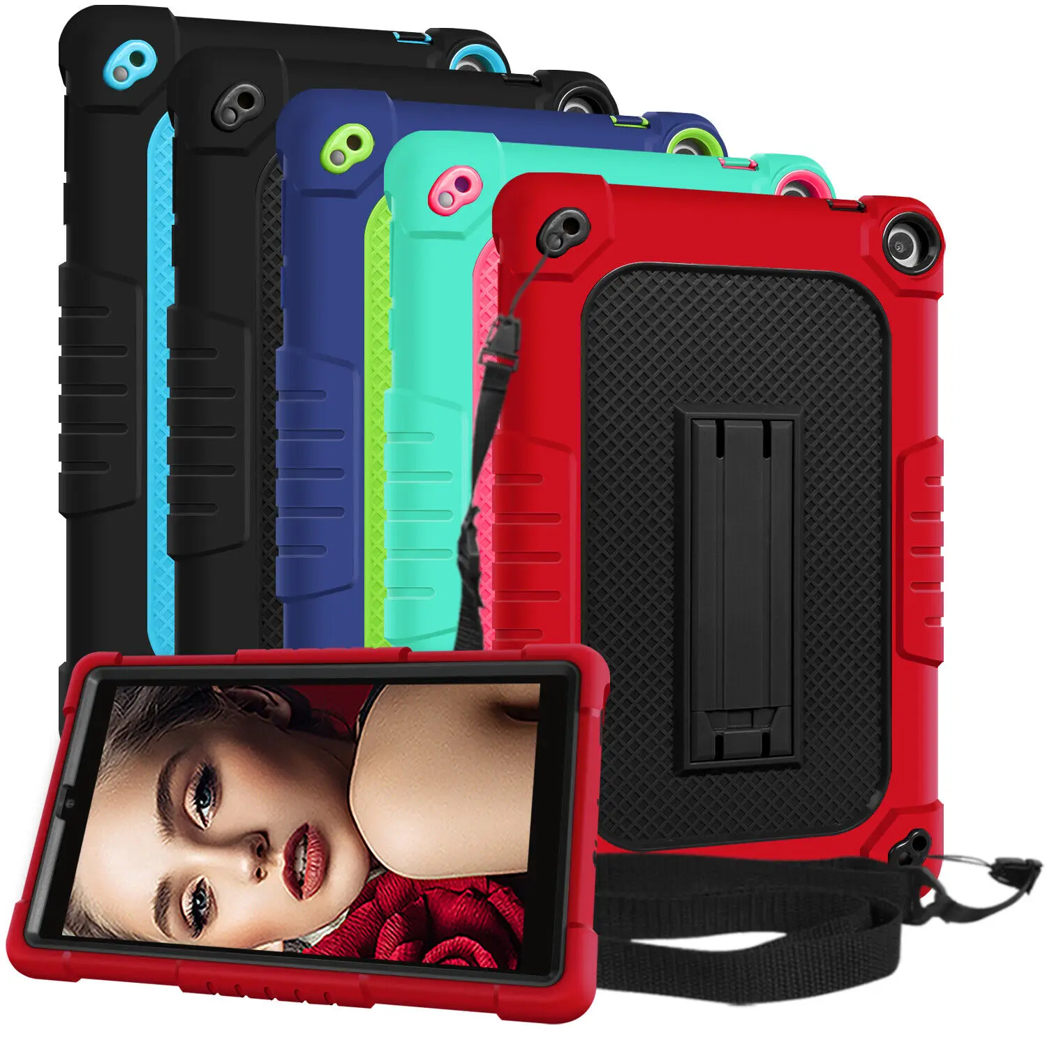 Doemoil For Walmart Onn 7"/Onn 8"/Onn 10.1" 3 Generation onn 8 10.1 10.4  11  11.6 pro Shockproof Kids Rugged Case