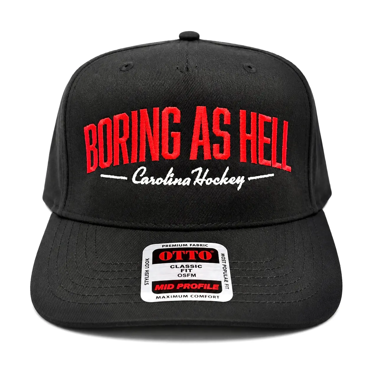 “Boring As Hell” Carolina Hockey Otto Snapback Hat