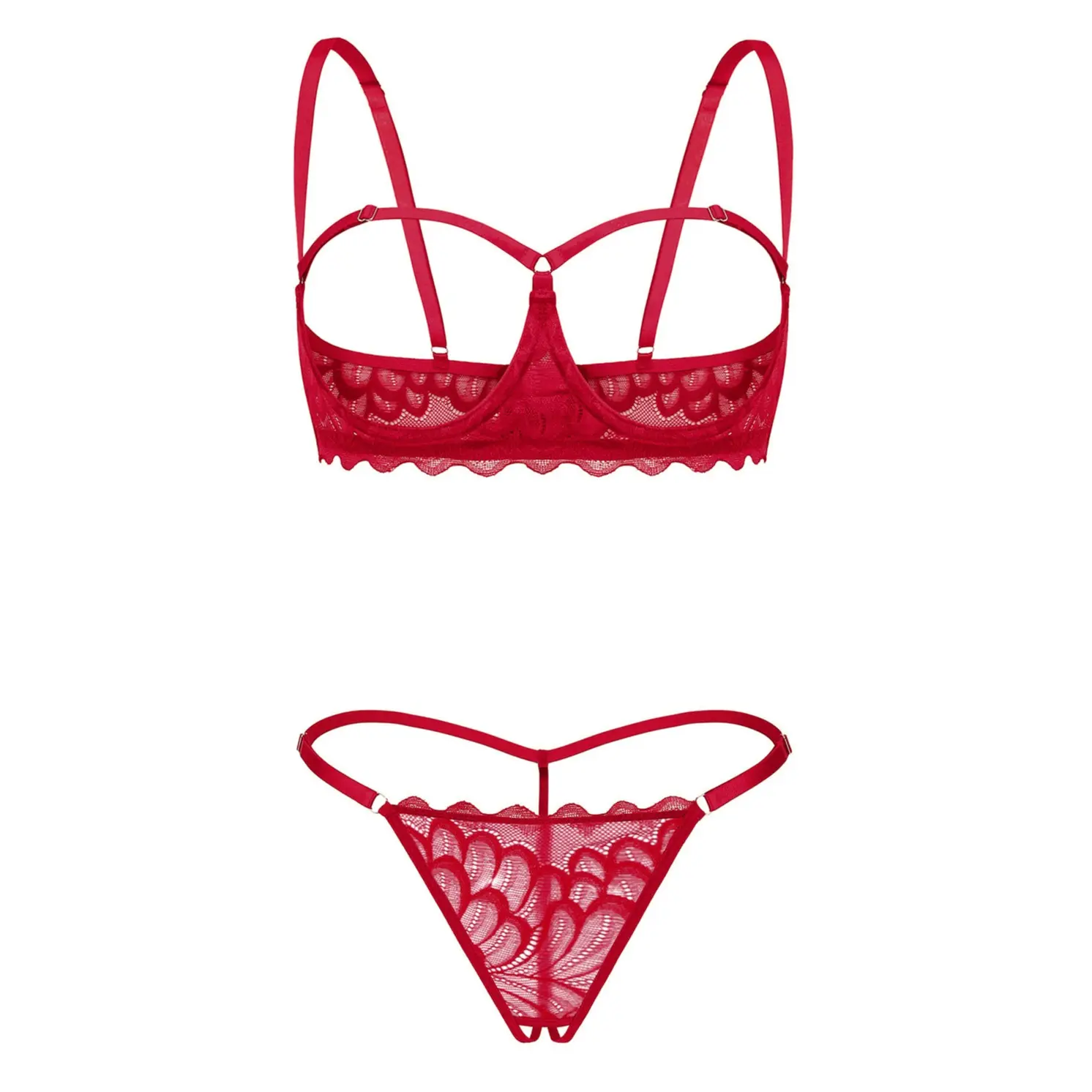 Avidlove Lingerie Set For Women Bra and Panty 2 Piece Lace Lingerie Set With Underwire S-XXL