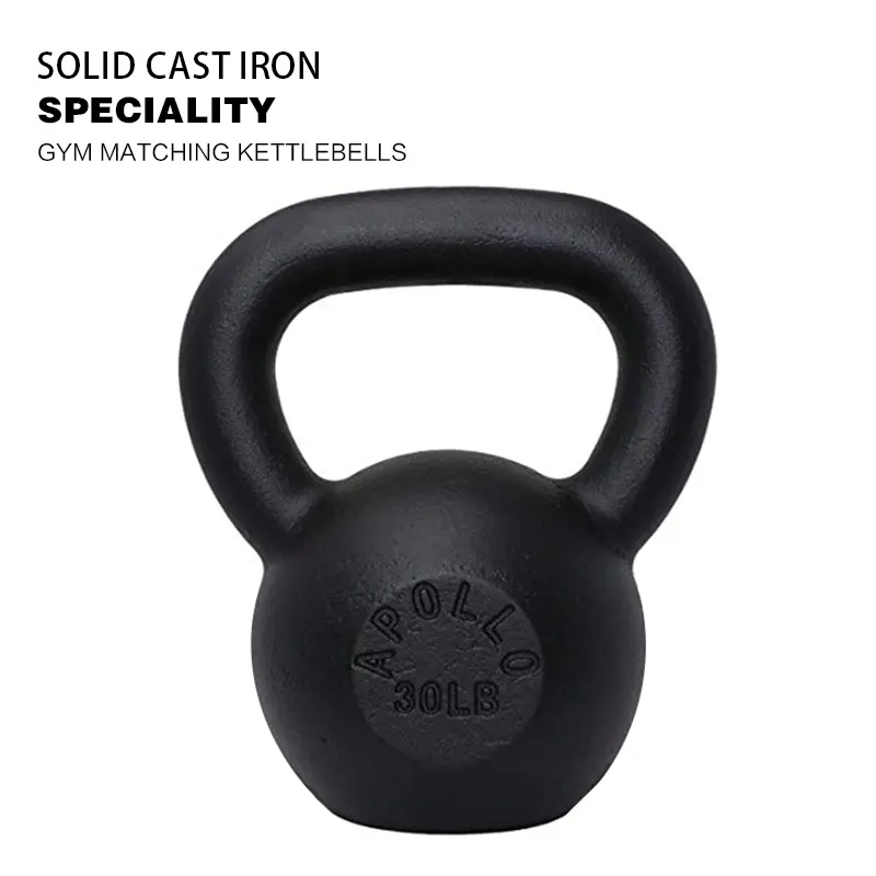 A4A 30LB  Powder Coated Cast Iron Kettlebell for Men and Women's Gym, Same Family Kettlebell