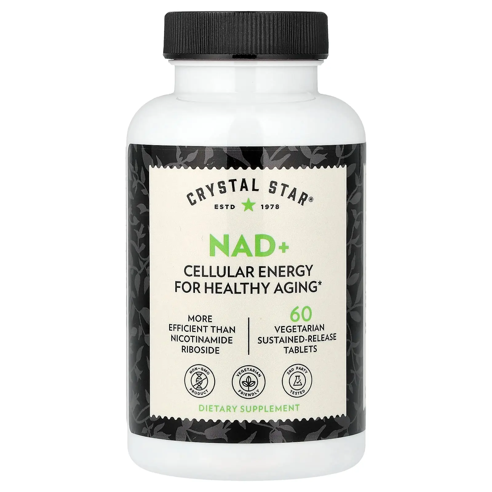 Crystal Star NAD+, 60 Vegetarian Sustained-Release Tablets
