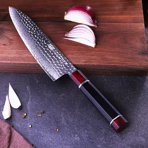 FINDKING 8 Inch Japanese Chef Knife, with ABS Sheath, 67 Layers 9Cr18MoV Damascus Steel, Kitchen Gyuto Chef Knife, Razor-Sharp Blade, Resin Octagonal Handle, Eternity Series, Cutting for Meat,Vegetable,Fruit