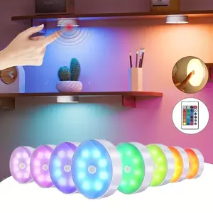 6/3pcs RGB Smart Cabinet Lighting with Dimmer and Timer, USB Rechargeable Battery, Adjustable Color Temperature, Kitchen Shelf, Staircase Light and Shelf Lights, Smart Lamp