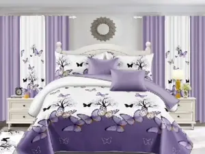 12PCS Quilt & Curtain Set – Cotton Touch Luxury Bedding Set (King / Queen)