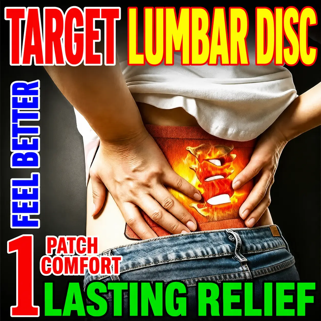 Comfortable waist and back support patch that flexibly adapts to the curve of the lower back. Suitable for prolonged sitting, commuting, standing, and household tasks. Lightweight and portable, easy to use anytime, anywhere.