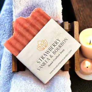 Strawberry Vanilla & Bourbon Fragranced Bar Soap