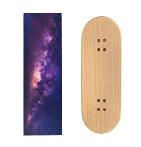 Teak Swap Fingerboard Deck & Graphic Wrap - "Galaxy" - 32mm x 97mm