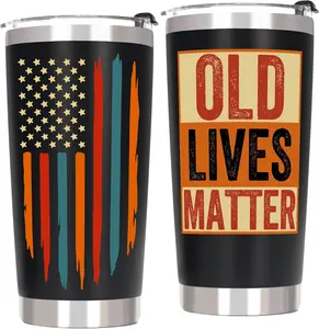 Old Lives Matter Tumbler Christmas Gifts for Men Dad Grandpa - Unique Old Man Gifts Ideas from Daughter Son Kids, Dad Grandpa Tumbler for Elderly Men Him, Funny Retirement Gifts for Men