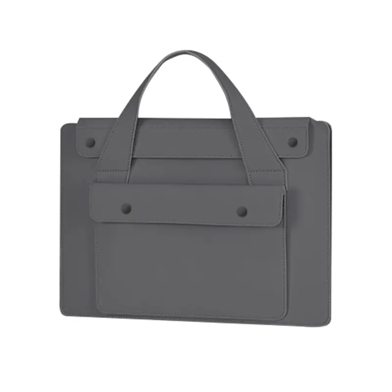 14 Inch Laptop Case with 3 Compartments, Leather Laptop Sleeve for HP Chromebook Lenovo Flex Dell Latitude ASUS Chromebook Acer Aspire, Waterproof Computer Bag with Handle for Men Women