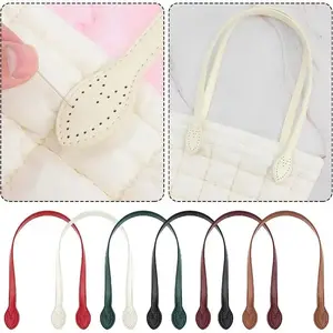 2-Piece 59cm Blade-Style PU Replacement Straps Eco-Friendly PU Leather Refurbish Old Bags, New Handle/Shoulder Straps