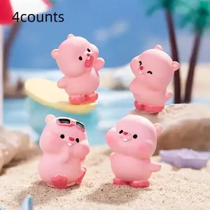 4pcs Squirrel Desktop Figurines, Cute Cartoon Squirrel Decorations, Style, Mini Squirrel Ornaments, Creative Desk Accessories, Collectible Figurine