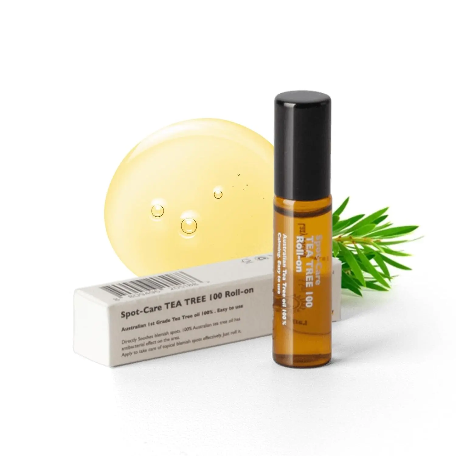 LAZY SOCIETY Tea Tree Oil Roll-On, 100% Antibacterial Spot Care Serum - Gentle for Sensitive Skin, Targets Acne, Pimples, Blemishes, Zits, 0.18oz
