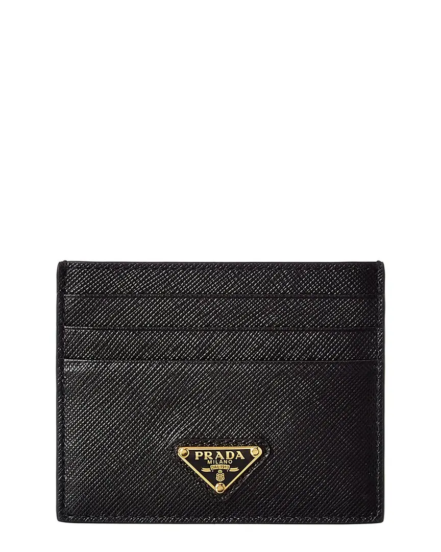 Prada Logo Saffiano Leather Card Case