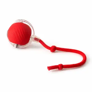 USB Rechargeable Interactive Cat Toy Ball with Rolling Rope Tail, Smart Automatic Moving Chase Toy (Approx. 3 Hrs Playtime, Fast & Slow Play Modes, Fast Mode) with Obstacle Avoidance, Boredom Reduction, Activity Boosting for Indoor Hunting Training