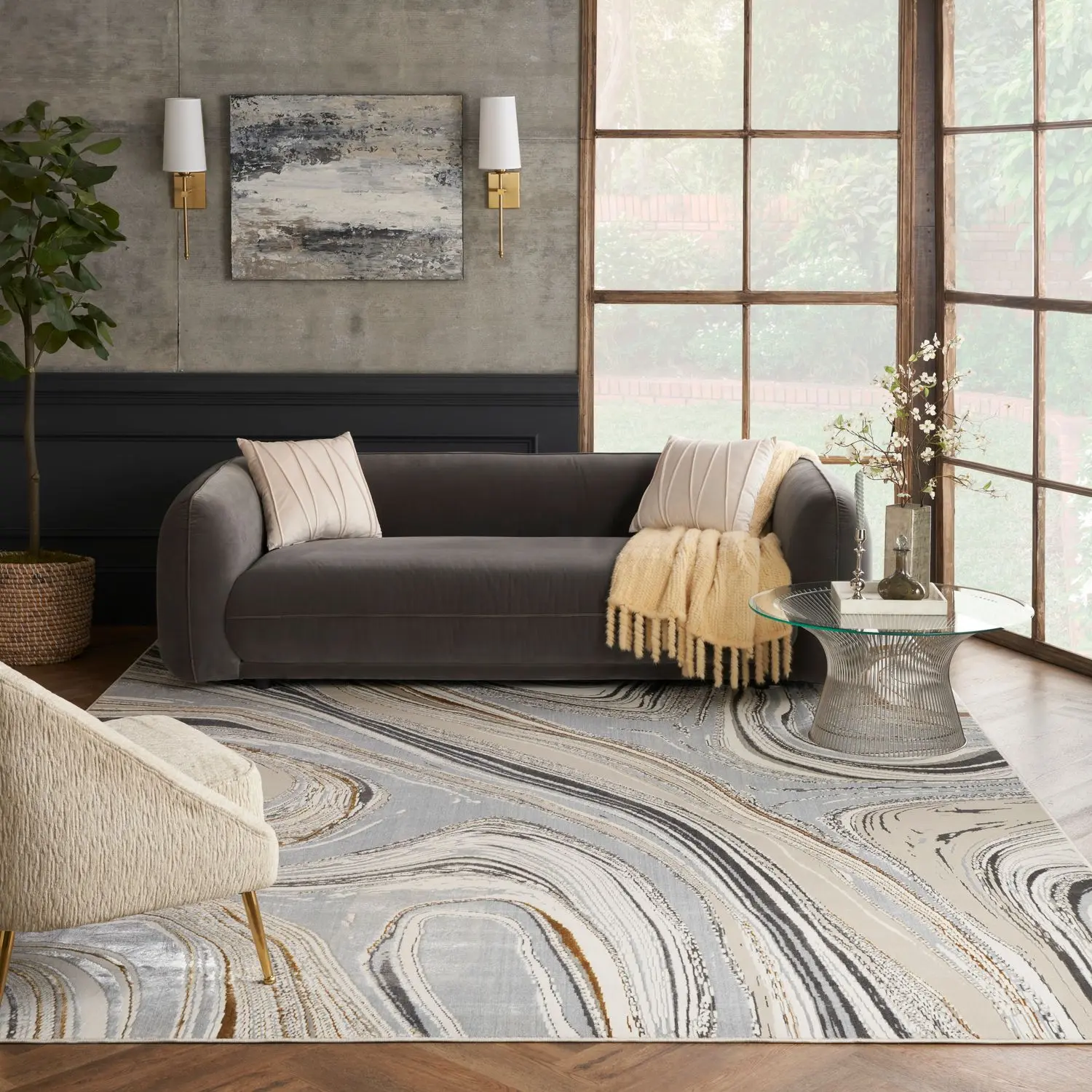 Nourison Glam Marble Indoor Area Rug