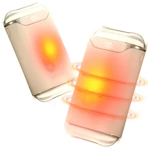 USB Rechargeable Hand Warmer, Equipped With 3000 MAh Battery, One-Second Start-Up Fast Heating, Double-Layer Four-Side Heating, Digital Display Of Power, Five Adjustable Temperatures, Mini Portable Hand Warming Devices