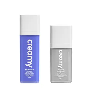 Creamy Peptide + Eye Cream Duo - Advanced Anti-Aging Solution Daily Facial Fine Lines Hyaluronic Acid