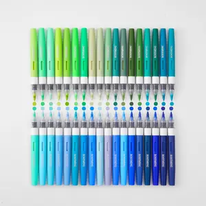 Art Markers, Colored Markers: 36-Color Acrylic Paint Pen Set with Soft Brush Tip, Straight Liquid Quick-Dry Design, Drawing Supplies for Adult Coloring Books, Rock, Wood, Glass, Fabric