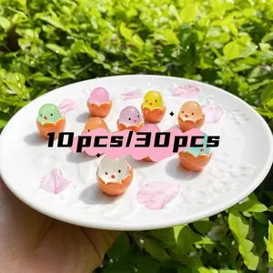 Mini Glow-In-The-Dark Hatching Chick Figurines, Resin DIY Handmade Accessories, Random Colors, Perfect for Vase Filler & Fish Tank Decor, Ornaments, Luminous Decoration Items