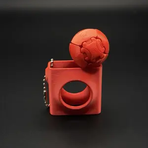 Zorbles Fidget with Case  Zorbles Case, Smooth, 3D, Printed, Mechanical, Gear, Ball, Decor, Figurine
