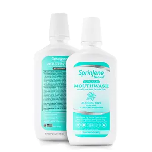 SprinJene Natural - Fluoride Free and Alcohol Free Black Seed Oil Mouthwash, Total Oral Care - Gum and Dry Mouth Relief 16oz (473mL) Mint Coconut