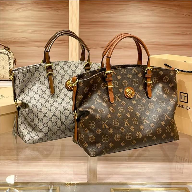 New style genuine leather women's tote hand held large bag file bag large capacity high end large bag curve tote bag