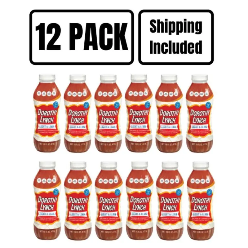 Dorothy Lynch Light and Lean Salad Dressing 16 oz Pack of 12 Gluten Free Flavor & Sauce