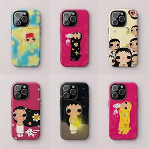 8 Styles Dreamy yuyy INS Glittering Big Eyes Comic Girl Phone Case for iPhone 17 Pro Max 16 15 14 13 12 11 Samsung S21 S22 S23 S24 S25 Slim Lexan Polycarbonate Durable Gift For Her 11-17 designer girly