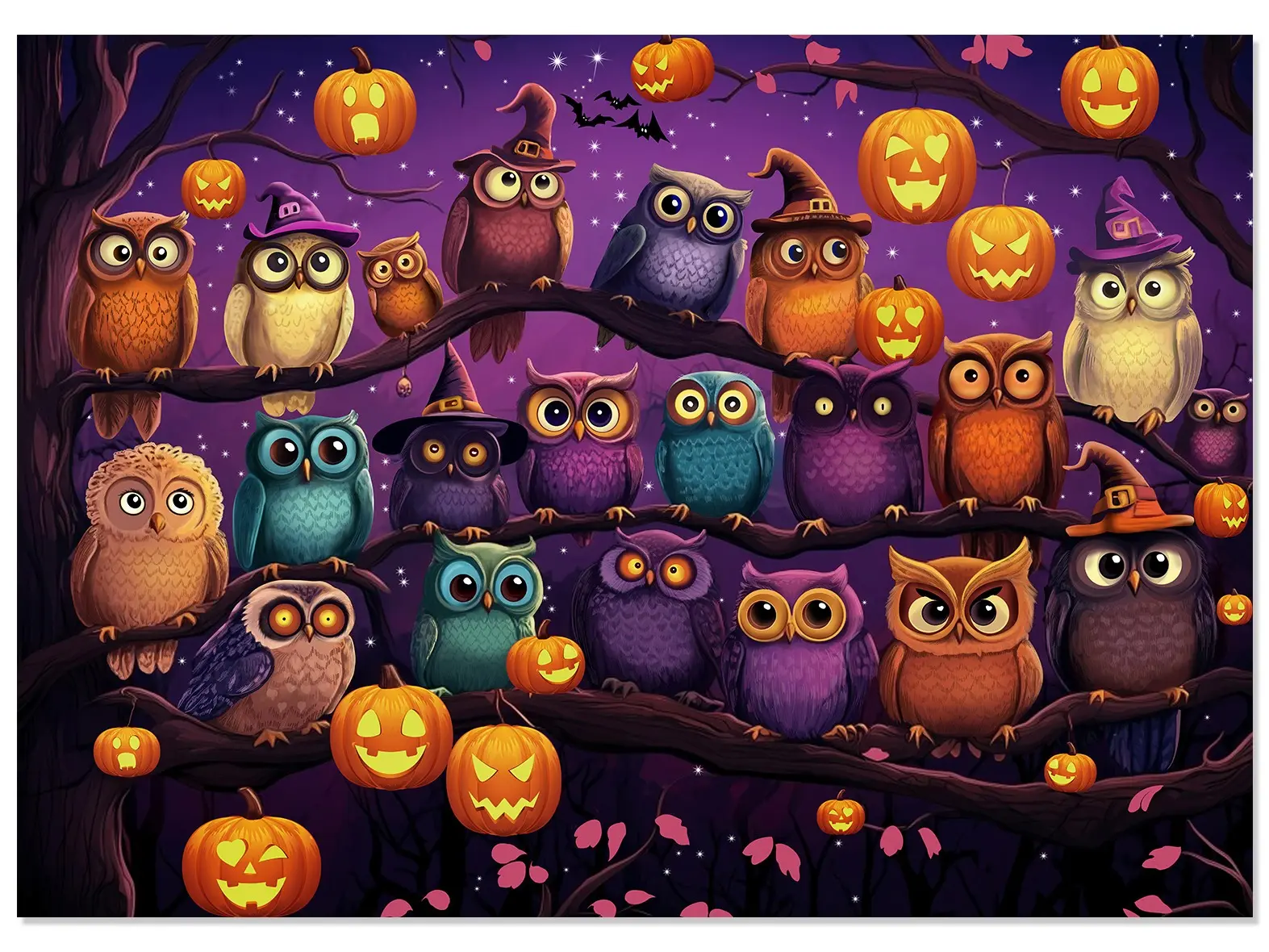 Halloween Puzzles 1000 Pieces for Adults | Owl Theme,Creative Play,Holiday Party Gifts,Artwork,Wall Home Decor