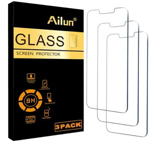 Glass Screen Protector for iPhone 14 / iPhone 13 / iPhone 13 Pro [6.1 Inch] Display 3 Pack Tempered Glass, Case Friendly