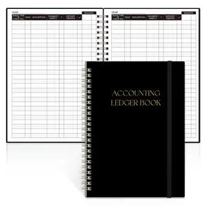 SKYDUE Accounting Ledger Book - 8.5 x 6 Inch Expense Tracker Notebook for Tracking Deposit, Expense, and Balance | Practical Accounting Book for Small Business Owners & Personal Finance
