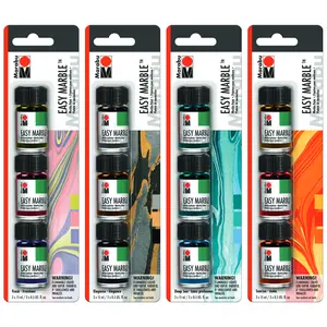 Marabu Easy Marble Trail Sets - 3 Bottle Packs - 15ml