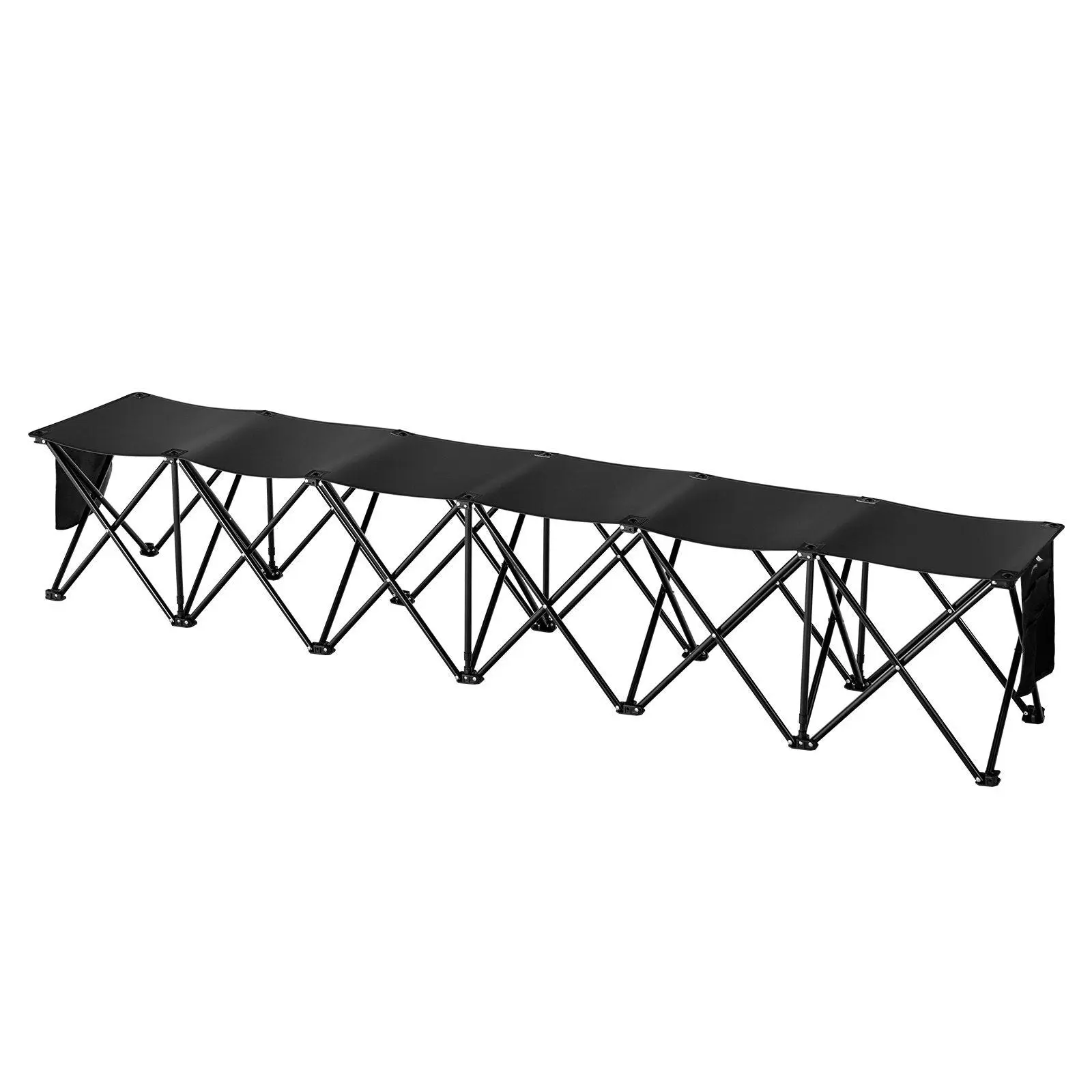 6 Seat Portable Folding Sport Bench Outdoor Chair with Carry Bag