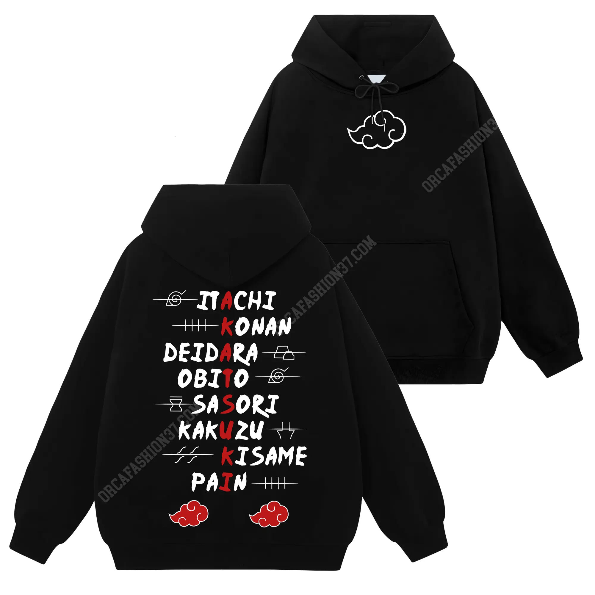 [Konoha Shop] Limited Akatsuki - Naruto Shippuden #57 Hoodie T-Shirt Sweatshirt, Retro Vintage Unisex Graphic 90s Cotton, Gift For Wibu Ninja Shinobi , Anime Manga Y2K Streetwear