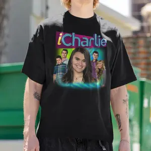 Vintage ICharlie Shirt, Kirkified American Sitcom Hoodie, We Are Charlie Tee, Trending Us Streetwear, Viral on Tiktok Crewneck Shortsleeve Casual