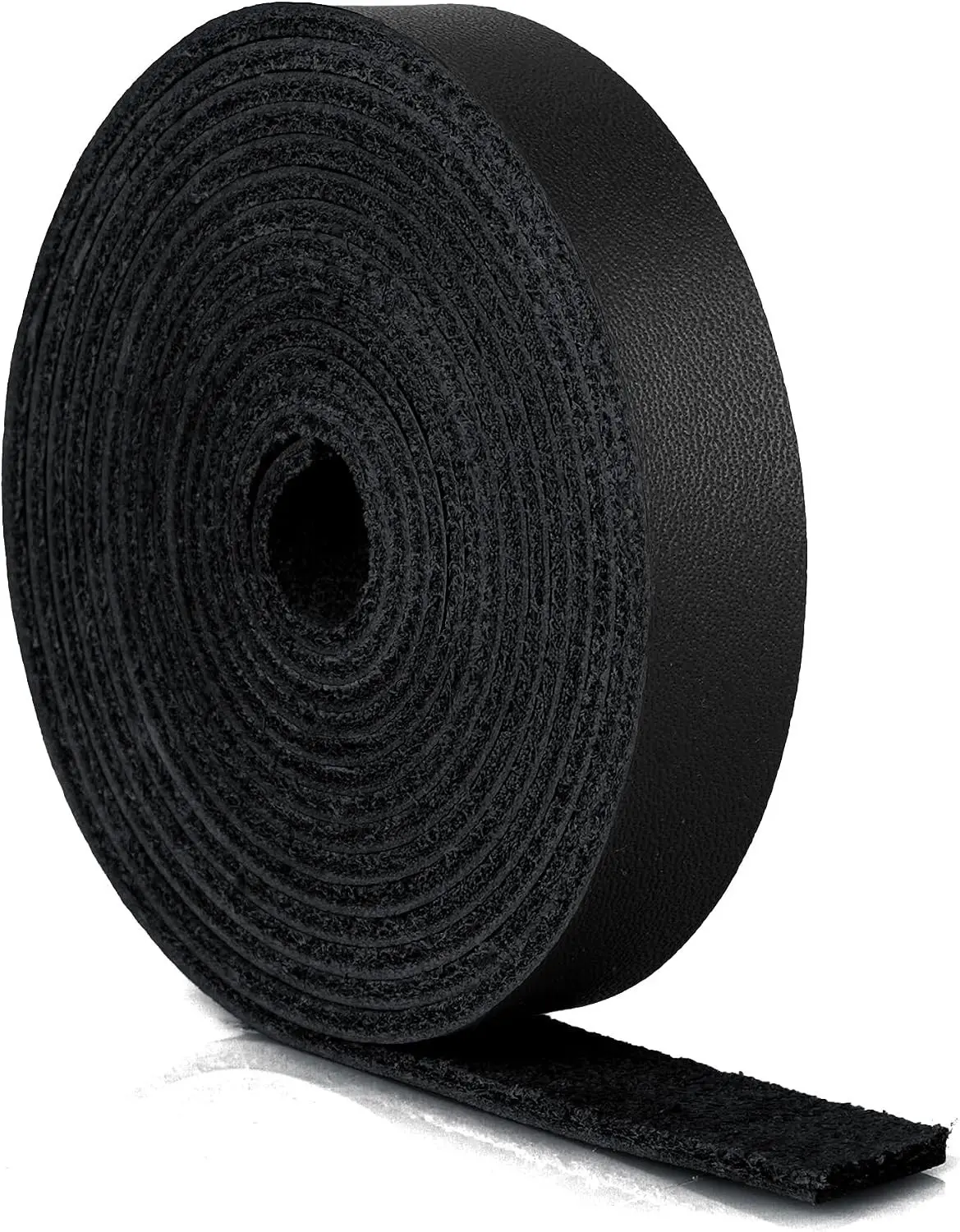 Top Grain Leather Strips (1/2" x 72", Black) - 2mm Thick Flat Leather Straps for Bag Handle Repair, Pet Collars & DIY Crafting - Easy to Cut & Extremely Durable