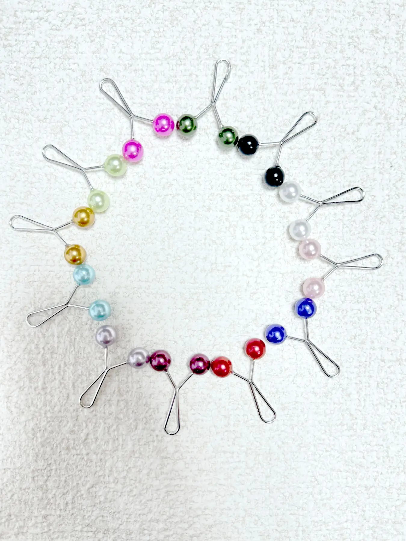 Muslim Headscarf Hair Clips Set, 6 Pcs Pearl Decorative Hijab Pins, Elegant Accessories for Women, Perfect for Daily Wear & Special Occasions