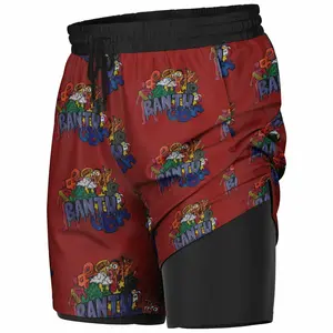 OBA 2-in-1 Men's Athletic Shorts Red