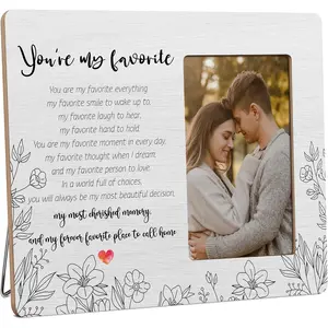 Soul Mates Picture Frame Gifts for Couple, Boyfriend Girlfriend Frame, You're My Favorite Gifts for Women Men Wooden Picture Frames. 4x6 inch Photo