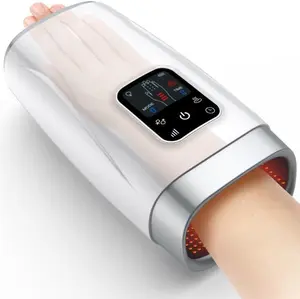 Adjustable Hand Massager with Heat and Compression for Arthritis Carpal Tunnel Pain Relief,Hand Muscles,Finger Numbness and Relief Wrist Carpal Tunnel Pain Cordless Hand Tissue Massage Device-Gifts for Women Men Comfort