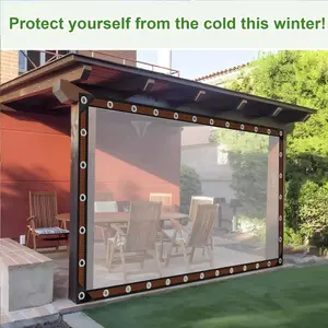 Waterproof Transparent Oilcloth Garden Cover, Multi-Functional Rainproof Fabric, Easy Setup Outdoor Curtain, Ideal for Camping and Gardening