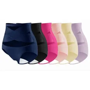 4/6 Pcs Women's High Waisted Full Coverage Panties   Minimalist, Basic, Soft, Lettered, Breathable, Stretchable, Tummy Control, Slimming Seamless Underwear for All-Season Daily Wear