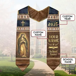 Mexican Flag Graduation Sash 2026, Mexico Pattern Stole Style Graduation Stole Class of 2026 Gift for Student , Mixed Flag Graduation Scarf